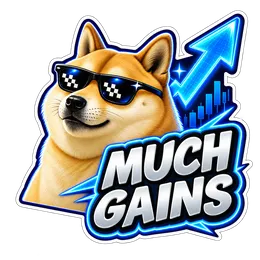 Much gains doge sticker