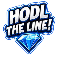 HODL the line sticker