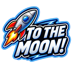 To the moon sticker